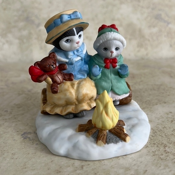 Kitty Cucumber Christmas Campfire Ellie and Muffin Schmid 1992 - Picture 6 of 6